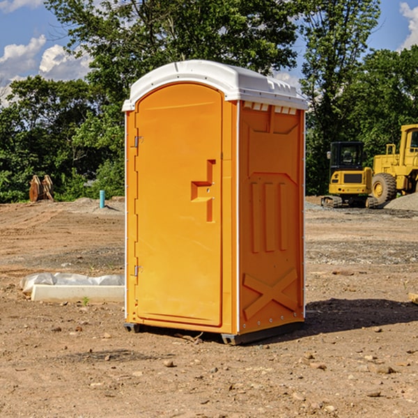 how often are the portable restrooms cleaned and serviced during a rental period in Plainview NE